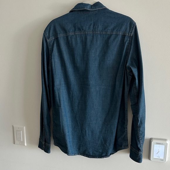 Wrangler Dark Blue Denim Shirt - Picture 6 of 7